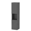 AICA Sanitaire Meuble de salle de bain mural, 30x30x132 cm, colonne de salle de bain anthracite,