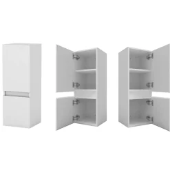 AICA Sanitaire Meuble de salle de bain mural, 30x30x83 cm, colonne blanche,* Armoire De Salle De Bains|Meuble De Salle De Bains Faible Profondeur