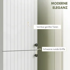 ProximaX Meuble de salle de bain mural, surface laquée, 6 étagères, MDF, blanc