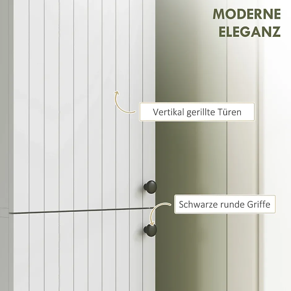 ProximaX Meuble de salle de bain mural, surface laquée, 6 étagères, MDF, blanc