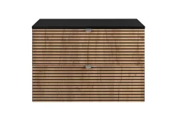 3xE Living Meuble de salle de bain, Noir Mat, 80 x 57 x 46 cm
