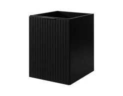 3xE Living Meuble de salle de bain, Noir + poignée noire, 40 x 57 x 46 cm