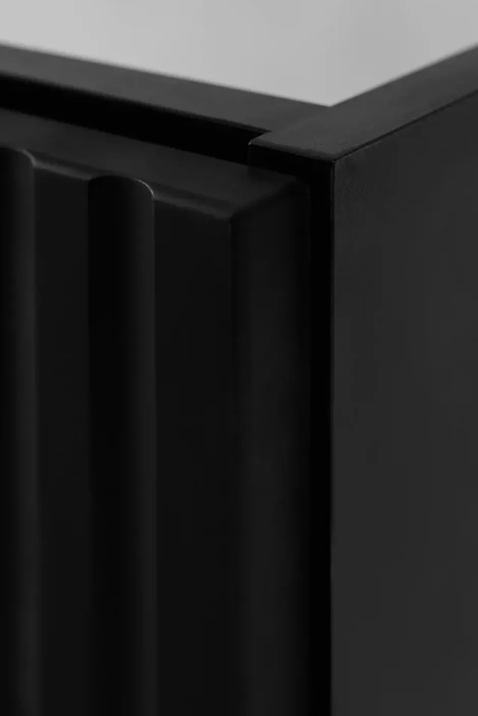 3xE Living Meuble de salle de bain, Noir + poignée noire, 40 x 57 x 46 cm