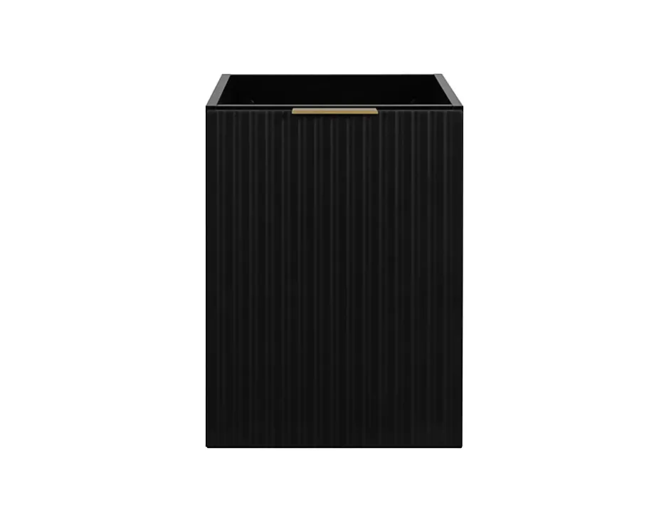 3xE Living Meuble de salle de bain, Noir + poignée dorée, 40 x 57 x 46 cm* Lave-Mains