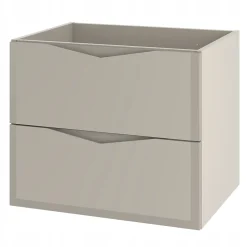 Furnidea Meuble de salle de bain sous vasque suspendu DELCA cachemire 60 cm
