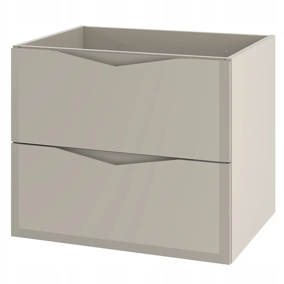 Furnidea Meuble de salle de bain sous vasque suspendu DELCA cachemire 60 cm