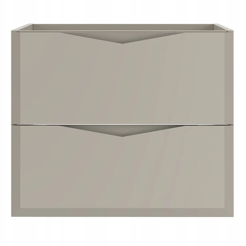 Furnidea Meuble de salle de bain sous vasque suspendu DELCA cachemire 60 cm