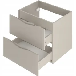 Furnidea Meuble de salle de bain sous vasque suspendu DELCA cachemire 60 cm