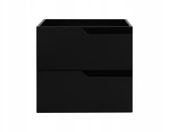 Furnidea Meuble de salle de bain suspendu sous vasque MODERN noir 60 cm* Meuble Sous Lavabo