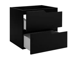 Furnidea Meuble de salle de bain suspendu sous vasque MODERN noir 60 cm* Meuble Sous Lavabo