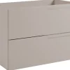 Furnidea Meuble de salle de bain suspendu sous vasque MODERN cachemire 80 cm