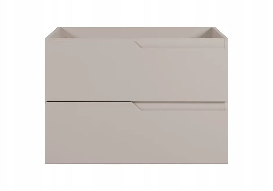 Furnidea Meuble de salle de bain suspendu sous vasque MODERN cachemire 80 cm