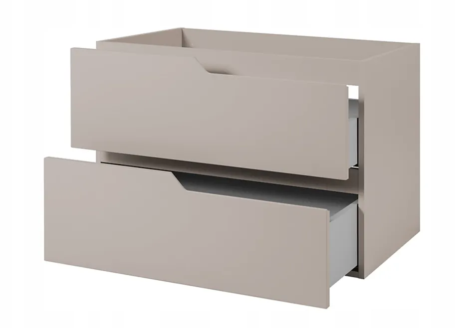 Furnidea Meuble de salle de bain suspendu sous vasque MODERN cachemire 80 cm