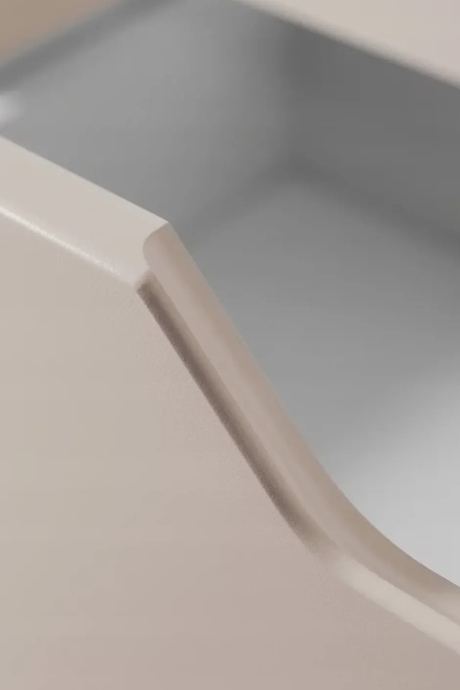 Furnidea Meuble de salle de bain suspendu sous vasque MODERN cachemire 80 cm
