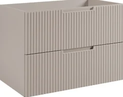 Furnidea Meuble de salle de bain suspendu sous vasque VENA cachemire 80 cm* Meuble Sous Lavabo