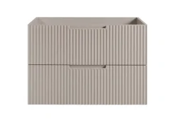 Furnidea Meuble de salle de bain suspendu sous vasque VENA cachemire 80 cm* Meuble Sous Lavabo