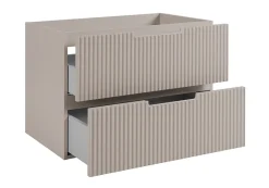 Furnidea Meuble de salle de bain suspendu sous vasque VENA cachemire 80 cm* Meuble Sous Lavabo