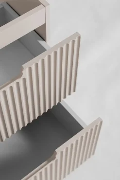 Furnidea Meuble de salle de bain suspendu sous vasque VENA cachemire 80 cm* Meuble Sous Lavabo