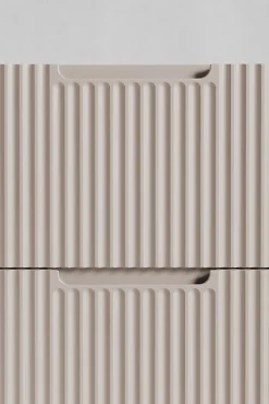Furnidea Meuble de salle de bain suspendu sous vasque VENA cachemire 80 cm* Meuble Sous Lavabo