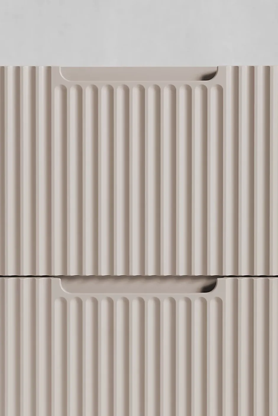 Furnidea Meuble de salle de bain suspendu sous vasque VENA cachemire 80 cm* Meuble Sous Lavabo
