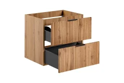 Furnidea Meuble de salle de bain suspendu sous lavabo ADEL CHÊNE 60 cm* Meuble Sous Lavabo