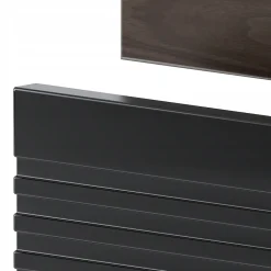 Furnidea Meuble de salle de bain sous vasque suspendu AVELLA noyer et noir 60 cm* Meuble Sous Lavabo
