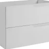 Furnidea Meuble de salle de bain suspendu sous vasque MODERN blanc 80 cm* Meuble Sous Lavabo
