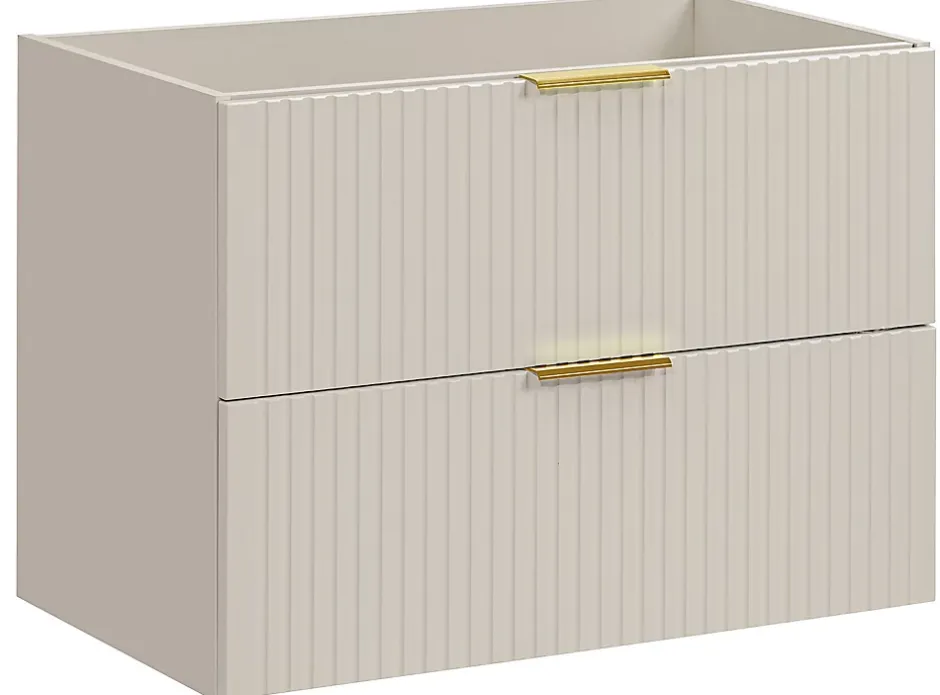 Furnidea Meuble de salle de bain suspendu sous lavabo ADEL CACHEMIRE 80 cm