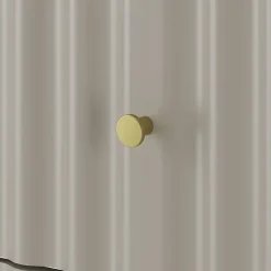Furnidea Meuble de salle de bain sous vasque suspendu AQUA cachemire 80 cm façades rainurées
