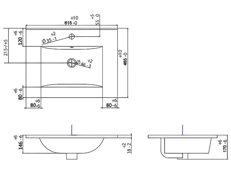 Vente-unique Meuble de salle de bain suspendu strié avec vasque à encastrer - Naturel clair - 60 cm - ZEVARA