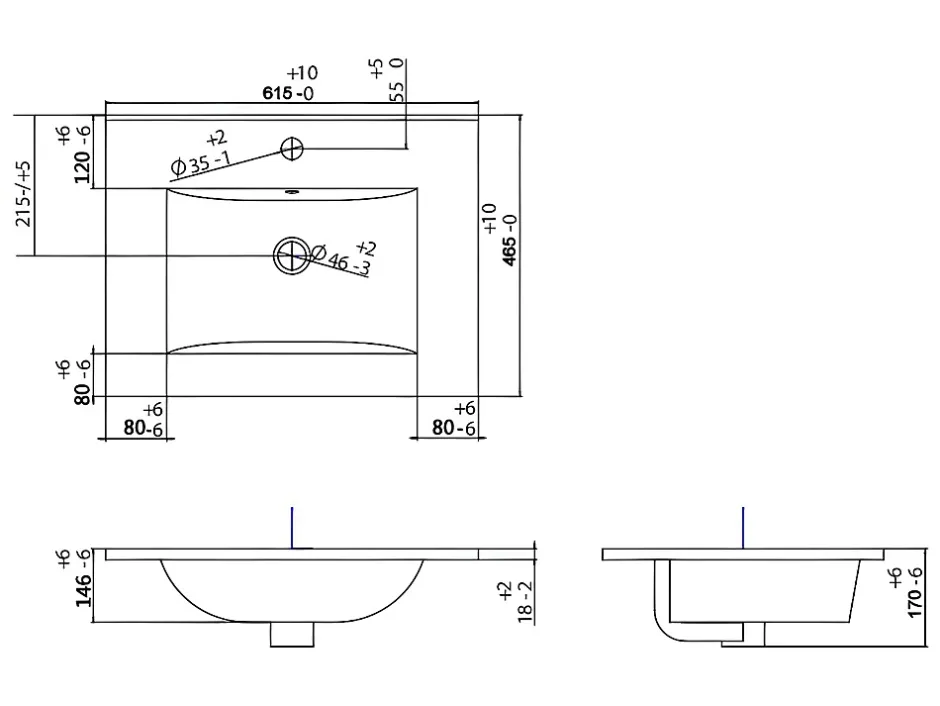 Vente-unique Meuble de salle de bain suspendu strié avec vasque à encastrer - Vert mat - 60 cm - ZEVINI* Meuble Vasque