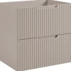 Furnidea Meuble de salle de bain suspendu sous vasque VENA cachmire 60 cm