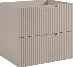 Furnidea Meuble de salle de bain suspendu sous vasque VENA cachmire 60 cm