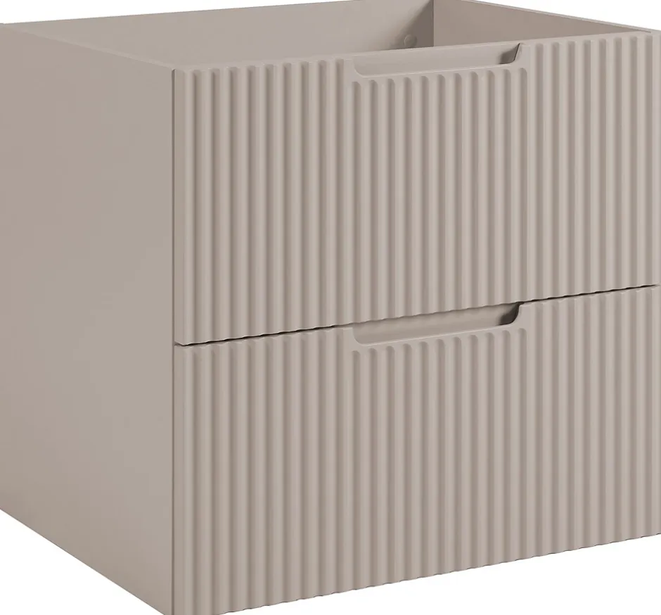 Furnidea Meuble de salle de bain suspendu sous vasque VENA cachmire 60 cm