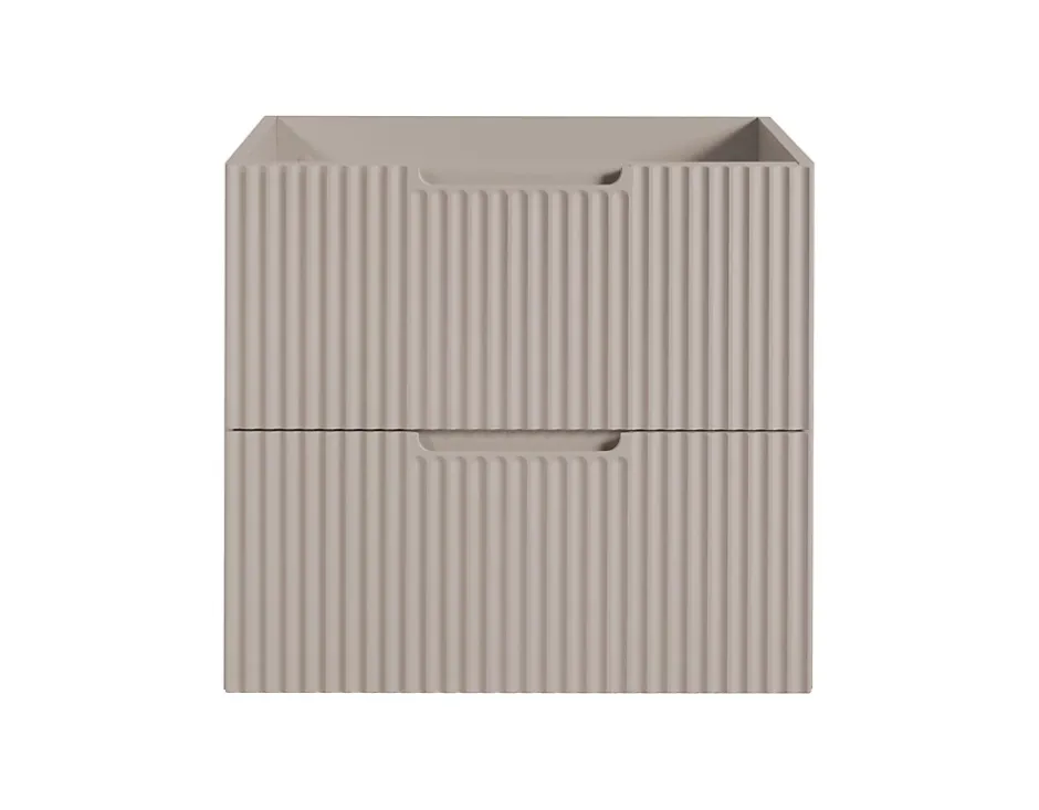 Furnidea Meuble de salle de bain suspendu sous vasque VENA cachmire 60 cm