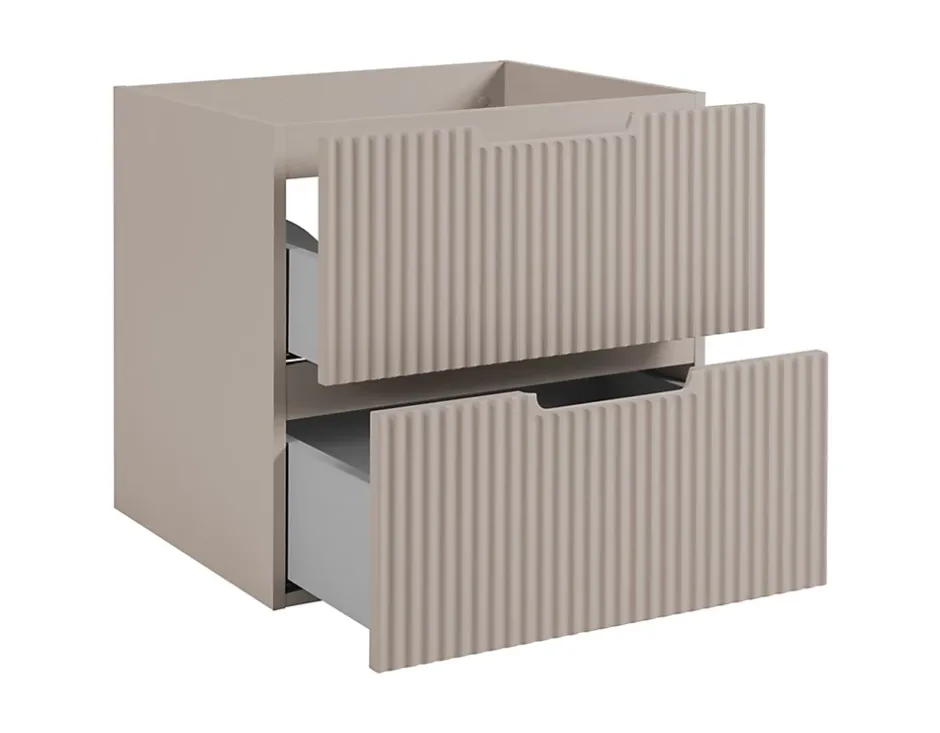Furnidea Meuble de salle de bain suspendu sous vasque VENA cachmire 60 cm