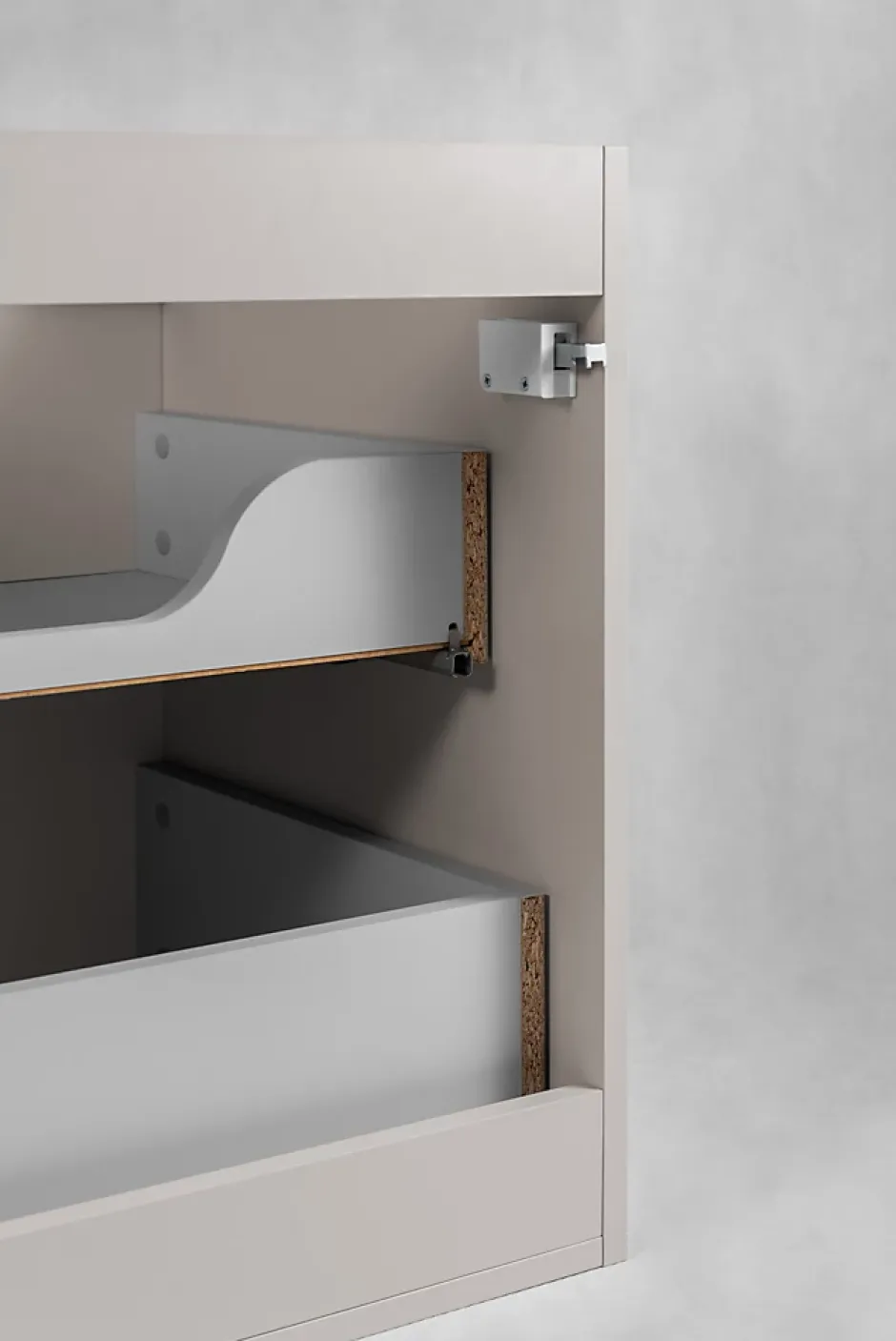 Furnidea Meuble de salle de bain suspendu sous vasque VENA cachmire 60 cm