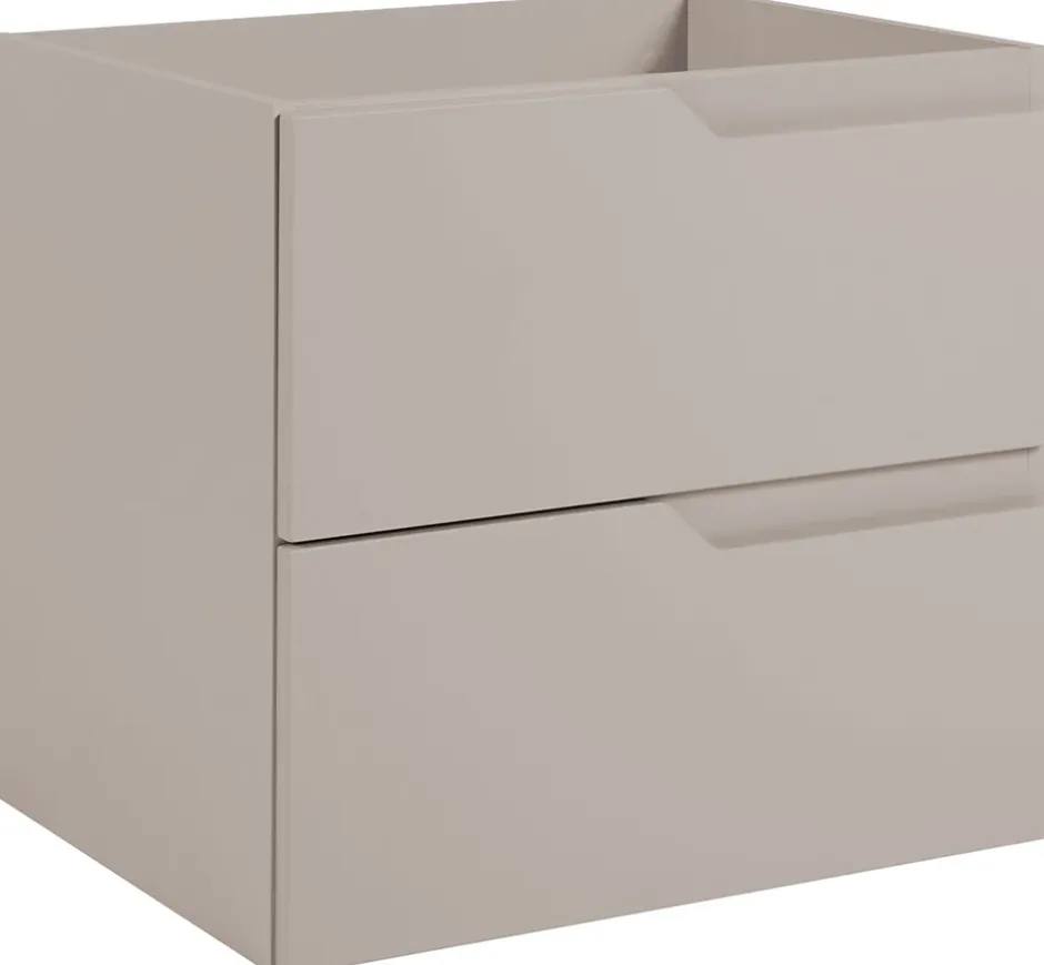 Furnidea Meuble de salle de bain suspendu sous vasque MODERN cachmire 60 cm* Meuble Sous Lavabo