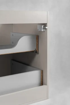 Furnidea Meuble de salle de bain suspendu sous vasque MODERN cachmire 60 cm* Meuble Sous Lavabo
