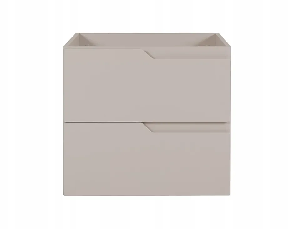 Furnidea Meuble de salle de bain suspendu sous vasque MODERN cachmire 60 cm* Meuble Sous Lavabo