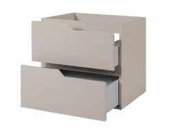 Furnidea Meuble de salle de bain suspendu sous vasque MODERN cachmire 60 cm* Meuble Sous Lavabo