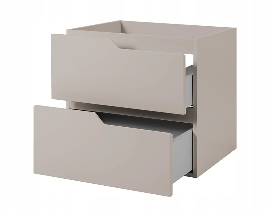 Furnidea Meuble de salle de bain suspendu sous vasque MODERN cachmire 60 cm* Meuble Sous Lavabo