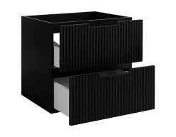 Furnidea Meuble de salle de bain suspendu sous vasque VENA noir 60 cm