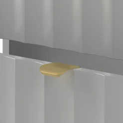 Furnidea Meuble de salle de bain sous vasque suspendu ARCOS blanc 80 cm façades rainurées