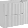 Furnidea Meuble de salle de bain suspendu sous vasque VENA blanc 80 cm* Meuble Sous Lavabo