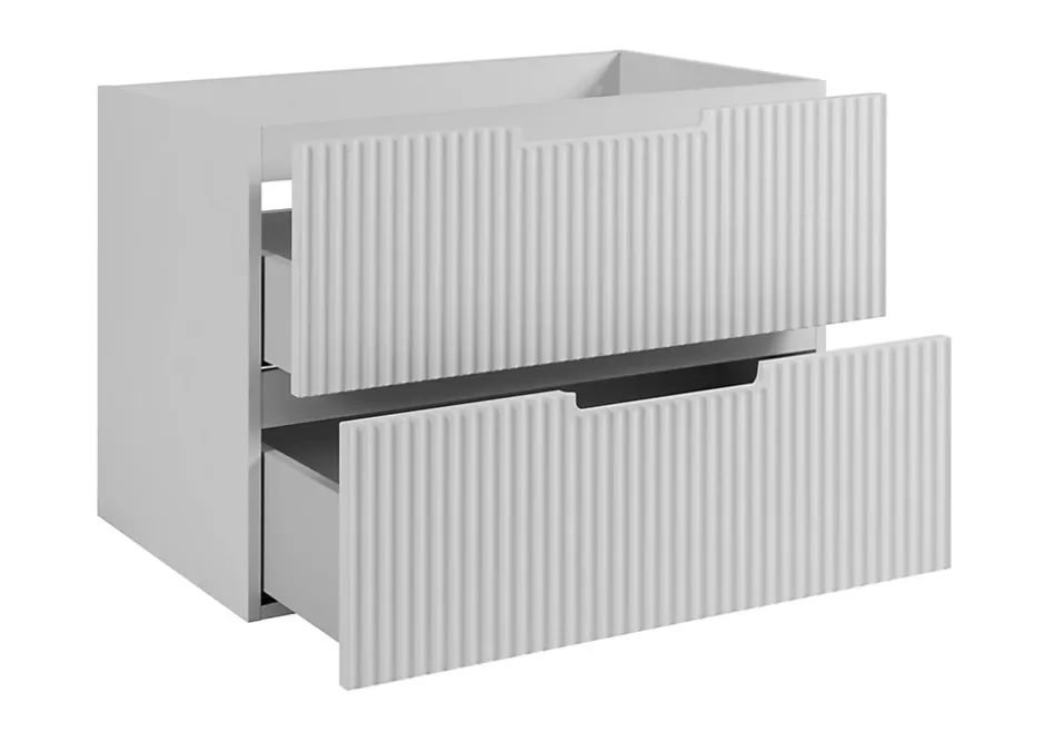 Furnidea Meuble de salle de bain suspendu sous vasque VENA blanc 80 cm* Meuble Sous Lavabo