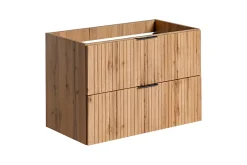 Furnidea Meuble de salle de bain suspendu sous lavabo ADEL CHÊNE 80 cm* Meuble Sous Lavabo