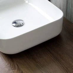 Kiamami Valentina Meuble De Salle De Bain Suspendu 120Cm, Porte Et 2 Tiroirs En Noyer Foncé, Lavabo À Poser Et Miroir 120X70 - Siena* Ensemble Meuble De Salle De Bains