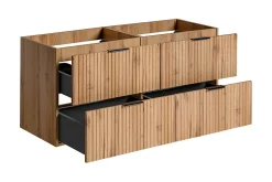 Furnidea Meuble de salle de bain suspendu sous double vasque ADEL CHÊNE 120 cm
