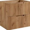 Furnidea Meuble de salle de bain suspendu sous vasque VENA chêne 60 cm